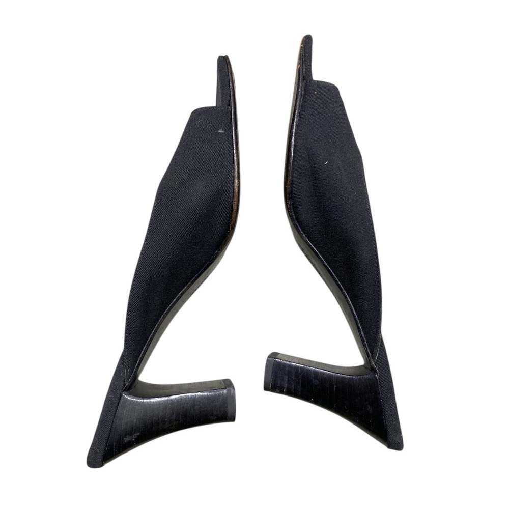 Salvatore Ferragamo‎ Black Chunky Heels with Modern Squared Toe - Picture 5 of 7